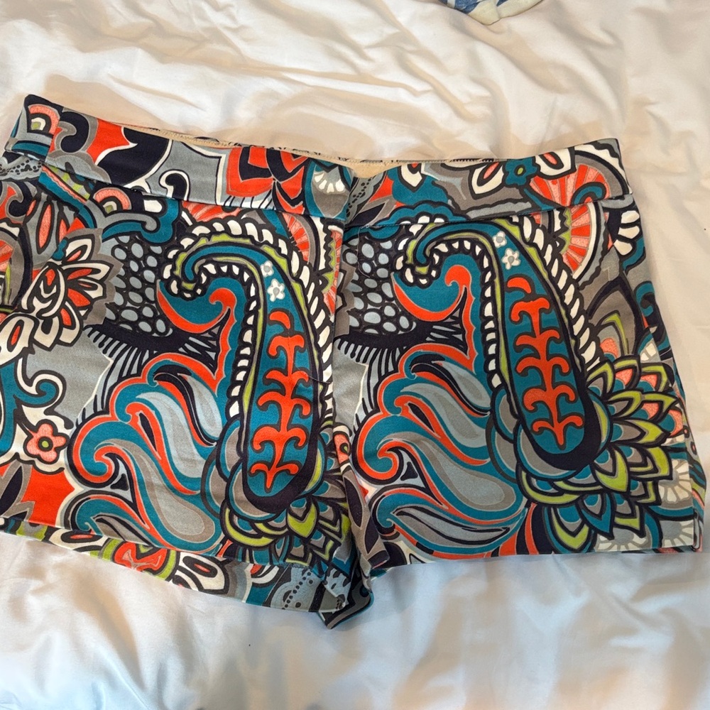 J. Crew Multicolor paisley Women Shorts NWOT